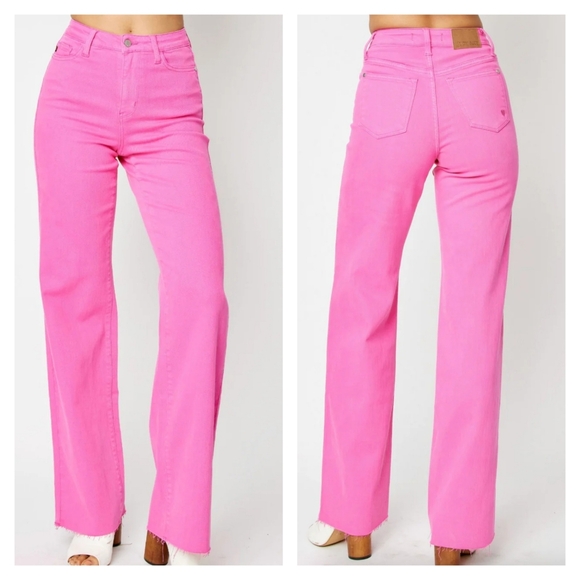 Judy Blue Denim - New Judy Blue Hot Pink Garment Dyed 90s Straight Jeans